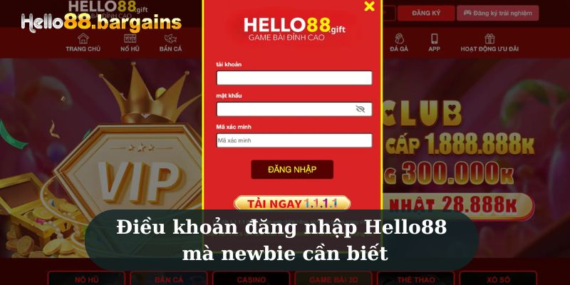 Đăng nhập Hello88: Thao tác đơn giản truy cập ngay tài khoản 2 Điều khoản đăng nhập Hello88